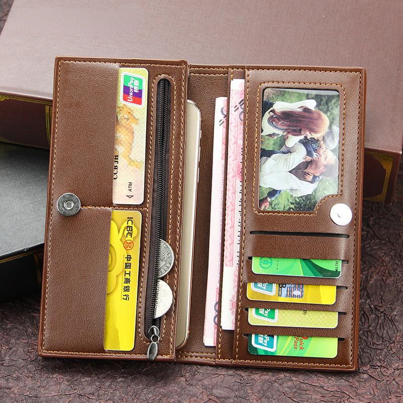 Men Long Wallet Pu Leather Credit Card Holder Purses Carteira Masculina Carteras Billetera Hombre Luxury Wallets For Men Wallet