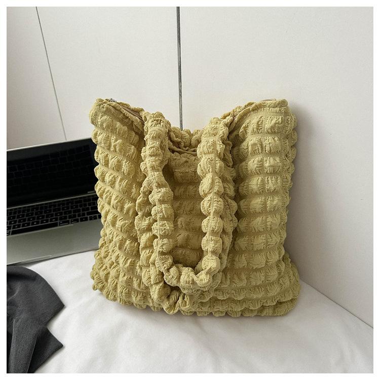 Cloud Bubble Shoulder Bag Women's Large Capacity Folded Bag 2025 Summer New Underarm Bag Casual Handbag
