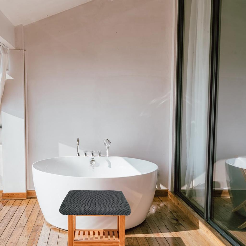 AIRMFJI Shower Chair Cushion 40x30x5cm 4D Mesh Washable Cushion Bath Chair Cushion Breathable Shower Chair Seat Pad Bath Chair Mat Anti-Slip