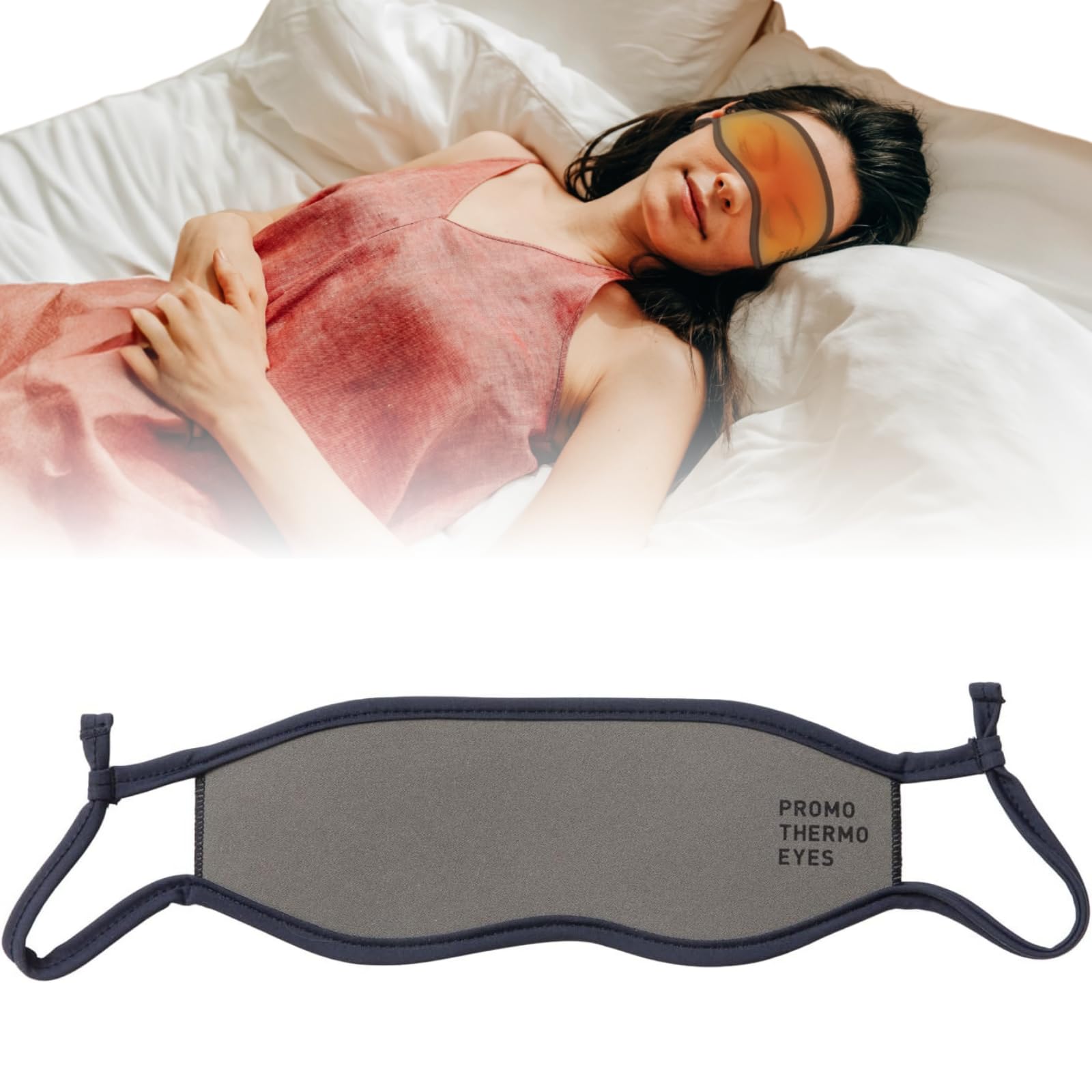 

ПРОМО ТЕРМО ГЛАЗА Премиальная восстанавливающая маска для глаз с черным кремнием для спокойного дальнего инфракрасного излучения Сделано в Включает Оливковый Один размер подходит большинству Сон, Сохранение тепла