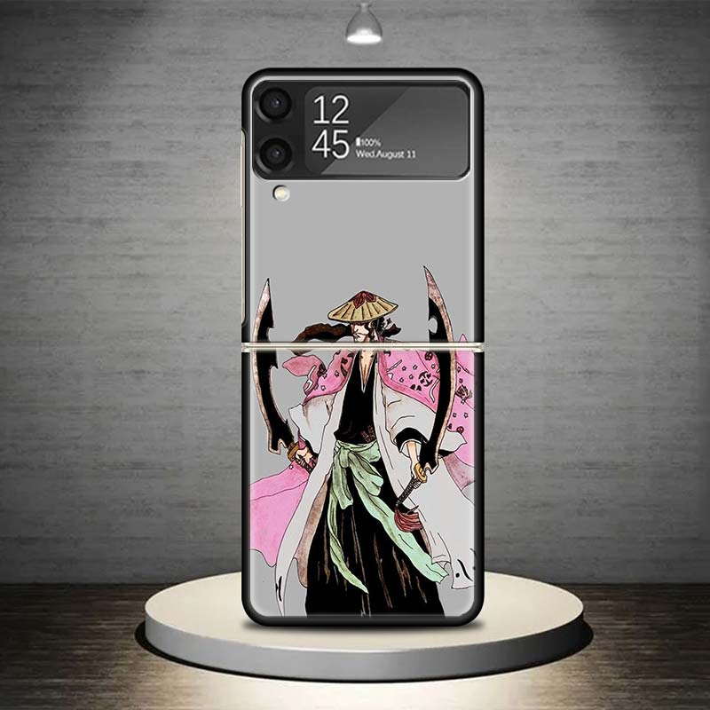 Bleach Kyoraku Shunsui Phone Case For Samsung Galaxy Z Flip 7 6 5 4 3 5G Shockproof Cover Z Flip7 Flip6 ZFlip5 Flip3 Flip4 Luxur