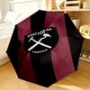 Ombrello con Emblema di Squadra di Calcio a 8 Stecche per Viaggio, Campeggio, Ombrello Leggero Portatile Casual, Essenziale per ogni Famiglia Regalo per le Vacanze