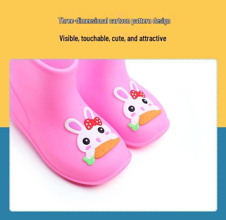 Little Duck Children's Cartoon Rain Boots - Cute Waterproof Boots for Toddlers and Kids