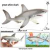 Marine Animal Simulation Model Figures: Shark, Dolphin, Hammerhead, Crab, Squid, Starfish for Kids' Education