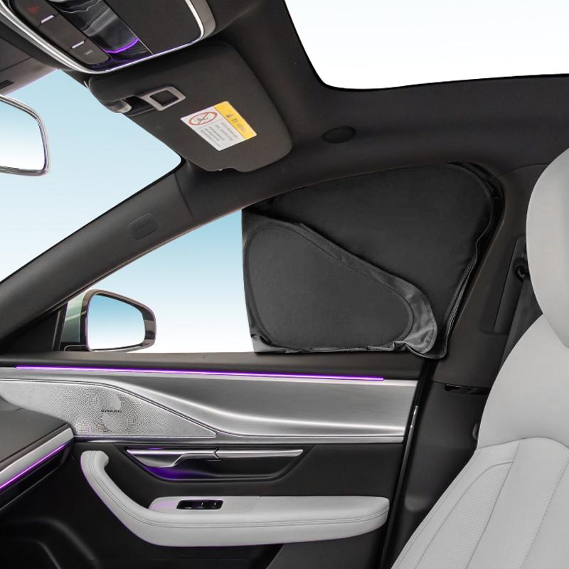 Car Black Window Privacy Sunshade For XPENG P7 2023-Present Auto Anti-UV Heat Insulation Protect Cover Interior Accessory