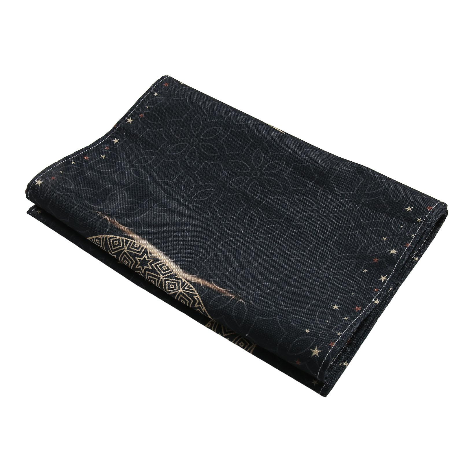 

Eid Mubarak Porch Sign Reusable Fade Resistant 100D Polyester Fabric Ramadan Table Cover for Fireplace Window