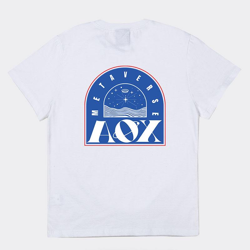 AOX Arch Metaverse Short Sleeve T-Shirts (White)