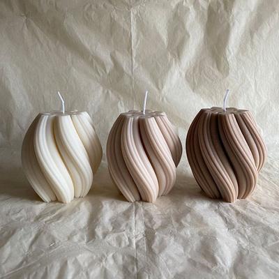 Candela Aromaterapica Onda Geometrica Stampo in Silicone Spirale Contorta Astratto Artigianato Gesso Resina Stampo Forniture per Fare Candele