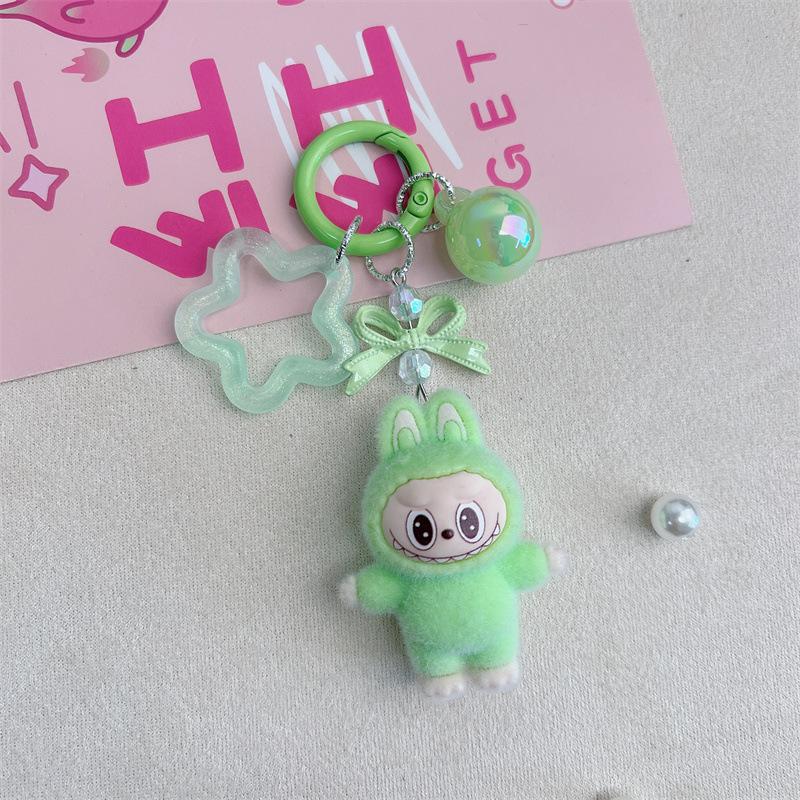 Niedlicher Beflockter Schlüsselanhänger Kleiner Puppenanhänger Trendiges Spiel Studentenpaar Taschenhängezubehör