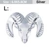 GXP1  1Pcs Car Body Rear Trunk 3D Metal Chrome Stickers Ram Head Styling Emblem Badge For Dodge Ram 1500 Caravan Accessories