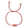 2025 Year of the Snake Lucky Red String Handmade Beaded Bracelet Set with Evil Eye for Couples