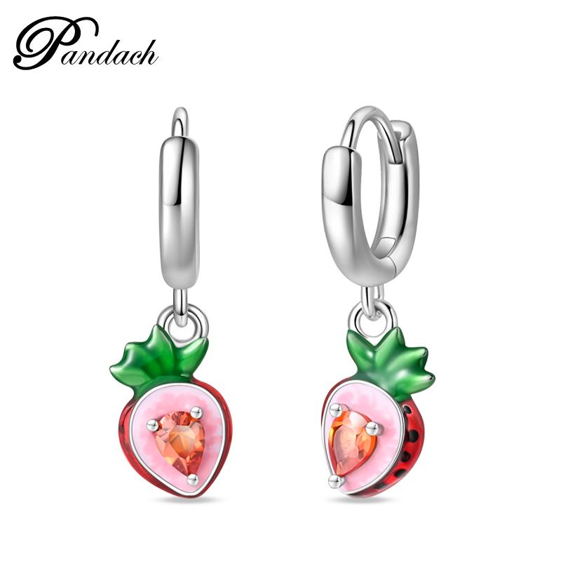 Brincos Exquisitos de Abelha, Borboleta e Joaninha em Prata de Lei 925 Para Mulheres Românticos Brincos em Forma de Coração Rosa Joias para Festa de Casamento