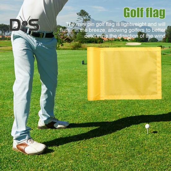Golf Flag Nylon Golf Target Flag with Tube Mini Pin Flags Inserted Waterproof Putting Golf Flagstick for Indoor Outdoor Backyard Garden Yard