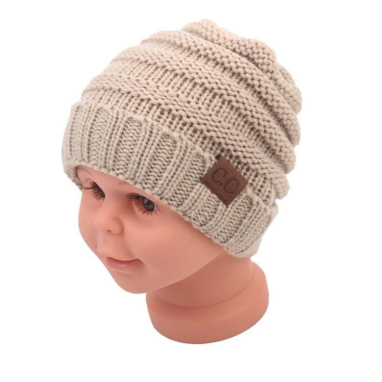 Trendy Kids Knitted Hat Soft Warm Yarn Beanie For Boys And Girls Winter Spring Fall