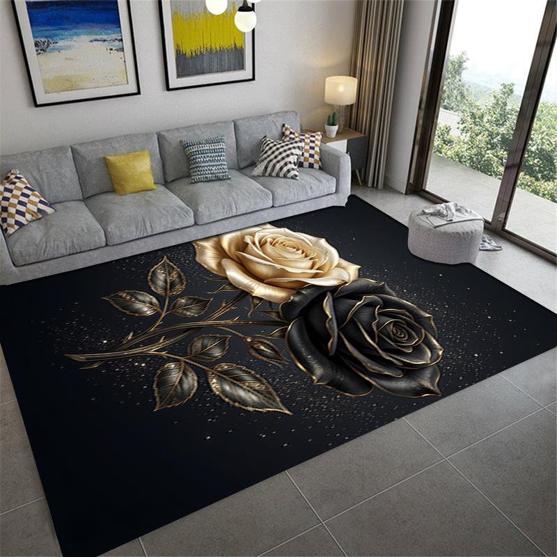 2025 New Rose Carpet Rug for Living Room Bedroom Home Sofa Decoration,Kids Play Non-slip Floor Mat
