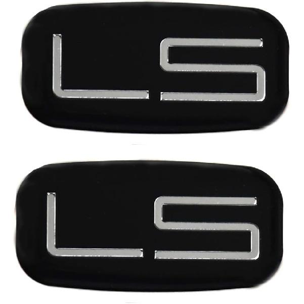 

2pcs LS Emblems 3D Car Sticker Checkered Cab Replacement for Chevrolet Silverado Tahoe Suburban 15036135 (Chrome/Black)