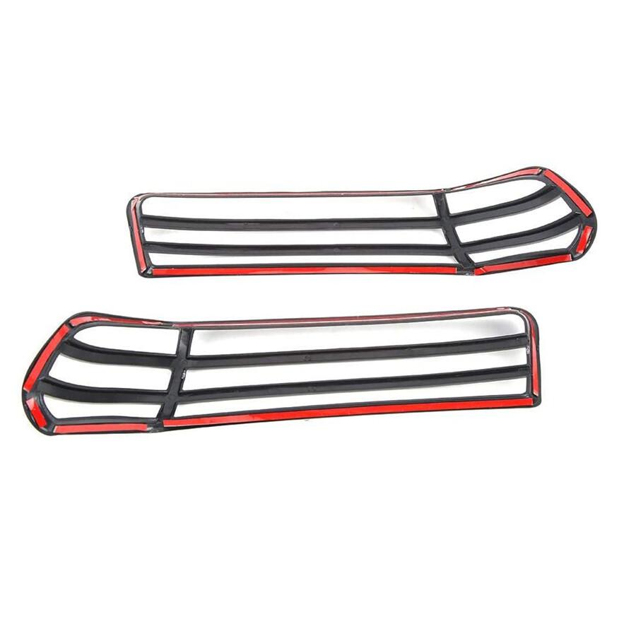 2PCS Balck Front Wheel Eyebrow Lamp Cover Trim For Jeep Wrangler JL JT 2018-