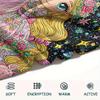 Genie Print Flannel Blanket, High Quality Comfortable for All Seasons, Home Decor, Warmth and Comfort, Perfect for Christmas Gifts