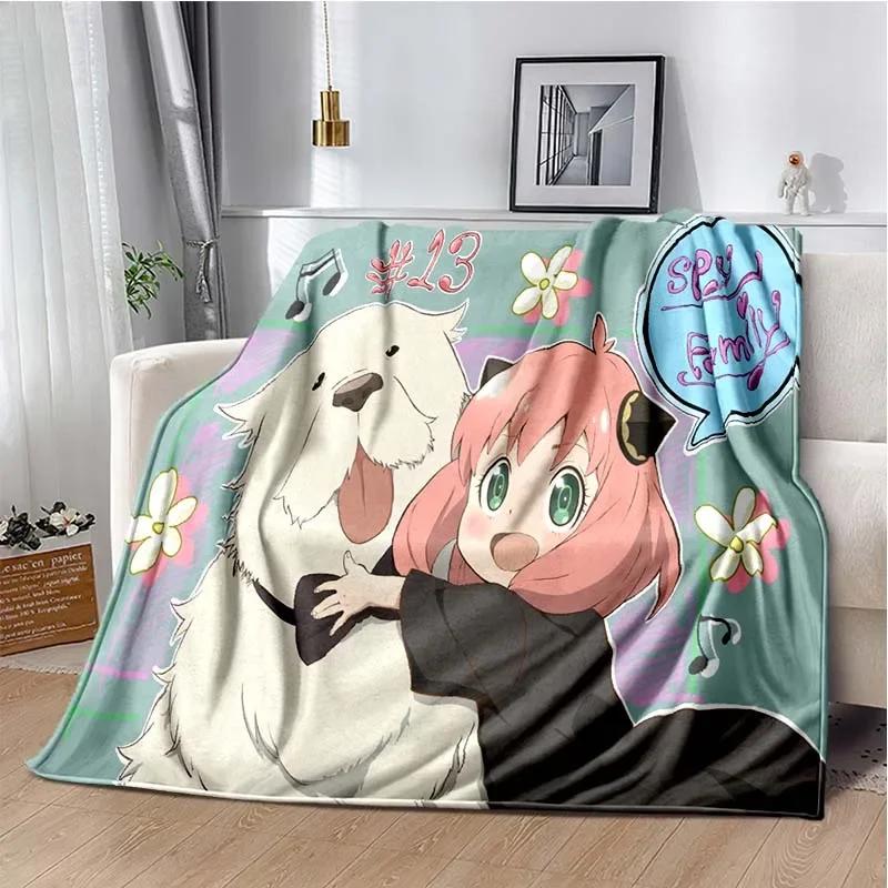 Spy x family Cartoon anime Kawai Throws Blanket Kid Super Home Soft Flannel Blanket for Travel Bedding Blanket for Birthday Gift
