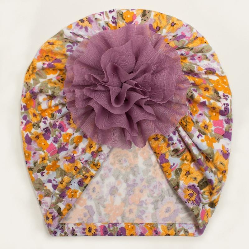 New Children's Flower Creative Printing Hat, Summer Thin Cute Soft Baby Hat, Baby Headscarf