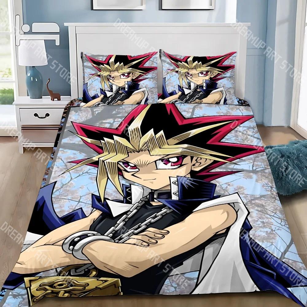 3D Print Yu-Gi-O Pharaoh Atem Exquisite Game Bedding Set Twin Queen King Full Size Duvet Cover Pillowcase Bed boys girls Adult