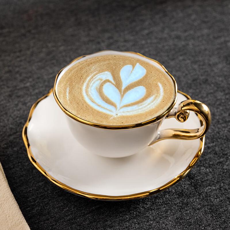 Light Luxury Gilded Ceramic Coffee & Tea Cup Set