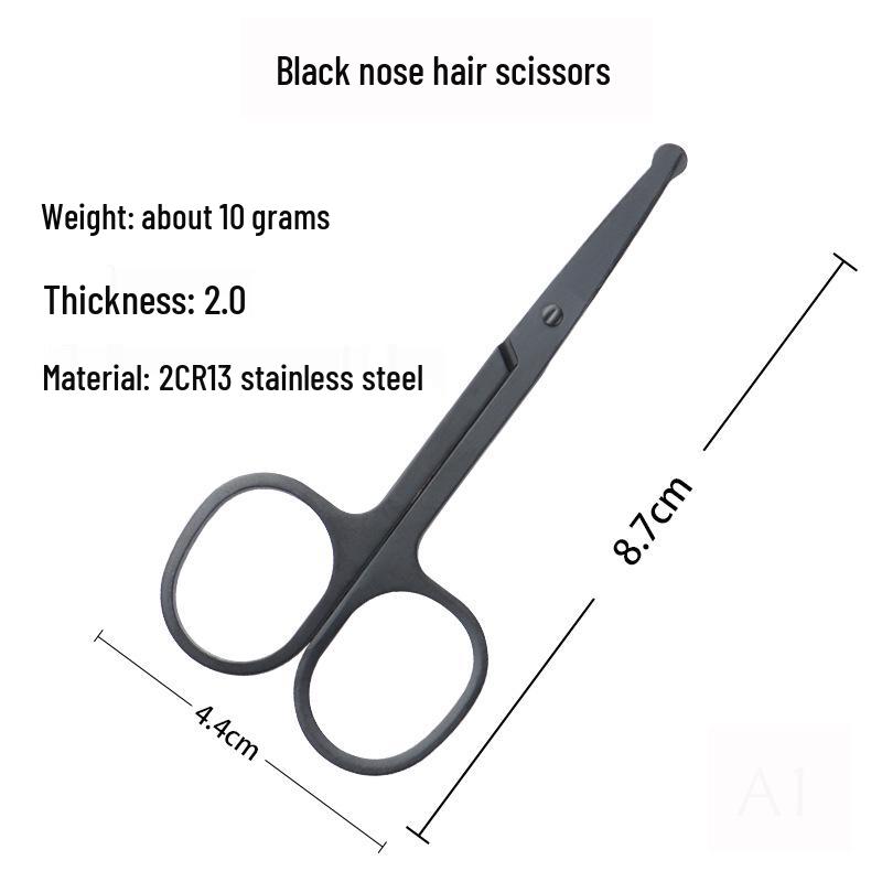 Stainless Steel Nose & Eyebrow Scissors: Pointed & Round Tips, Various Styles for Beauty & Makeup Needs