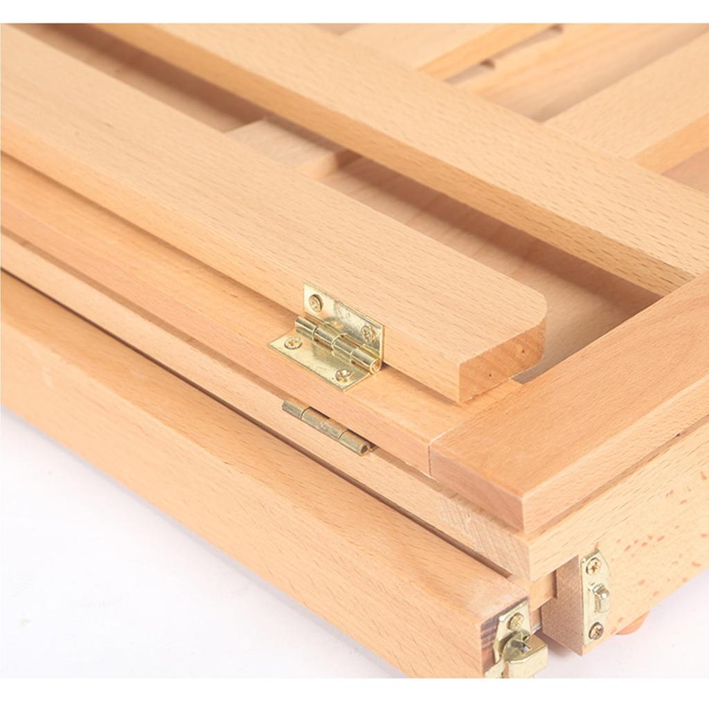 NOELAMOUR Skládací dřevěný stolní stojan se stojanem pro olejomalby a plátna