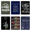 Type  Tank Centurion British Tank Blueprint Panzerkampfwagen V Panther Metal Plaque Living Room Garage Design Tin Sign Poster