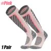 1 Pair Ski Socks for Women Men Compression Knee High Winter Warm Socks for Skiing Snowboarding Outdoor Sports Gift