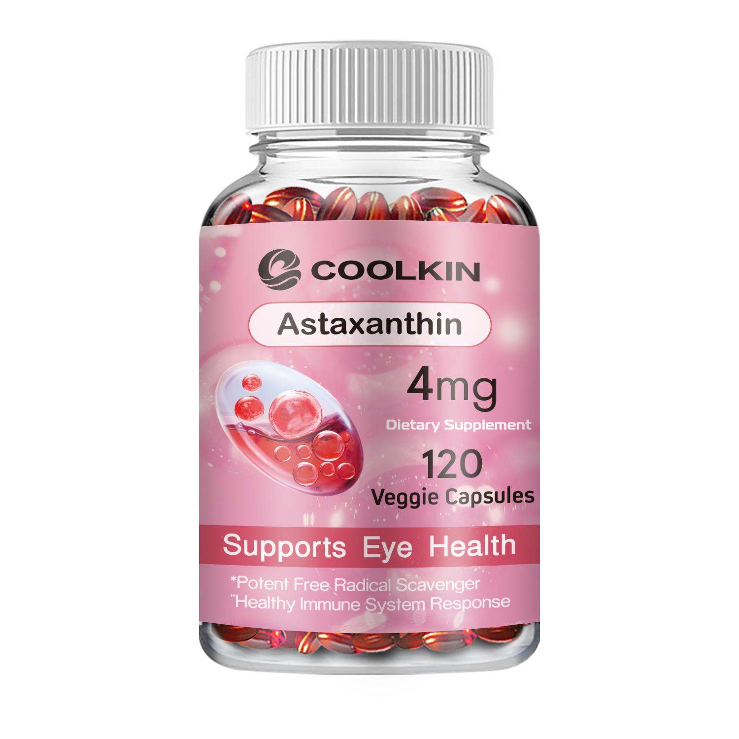 

Premium astaxanthin extract capsules, support overall health, dietary supplement, non-GMO, suitable for adults. 120