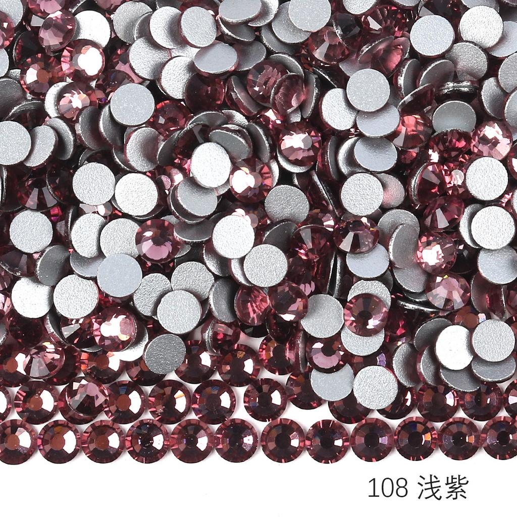 Verre Rond Strass Manucure DIY Diamant Bijoux, Accessoires Coque Téléphone Portable Autocollant Strass, Verre Cristal Fond Plat Strass Imitation Diamant