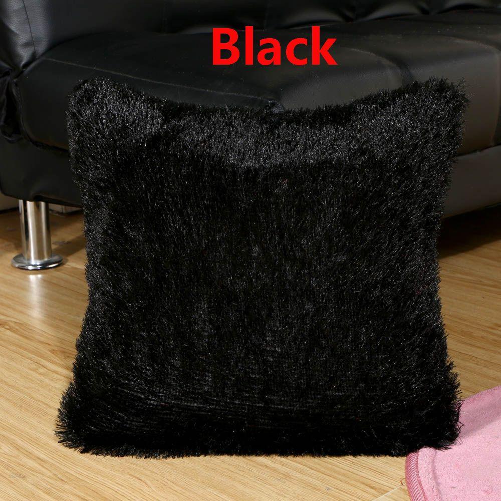 Square Waist Home Decor Winter Warm Throw  Cases Cushion Cover Fur