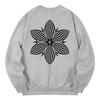 KAN6312 Kmg0085 Khan Of Flower Fleece-Lined Sweatshirt - Gray