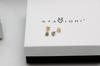 Gold Earrings with Emeralds