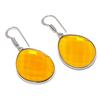 Citrine Gemstone Handmade 925 Sterling Silver Earring 1.77" KJ-1146