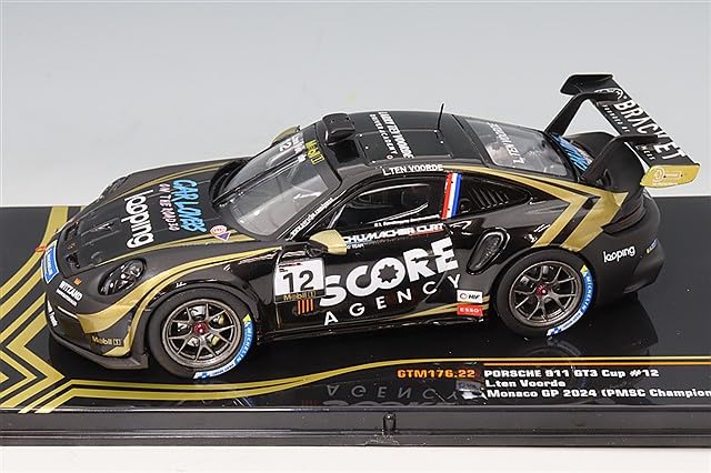 Kokusai Boeki Ixo 1/43 Scale Porsche 911 GT3 Cup 2024 Monaco GP #12 Finished Model GTM176