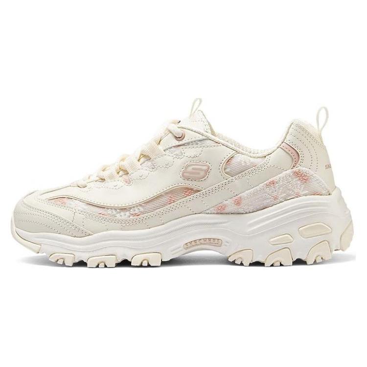 Skechers D'Lites 1.0 Höhensteigernde Freizeitschuhe Damen Rosa Beige 150234-OFPK 39 beige