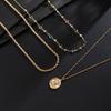 European and American Retro Three-layer Twist Chain Necklace, Men Stacked with Niche Collarbone Chain