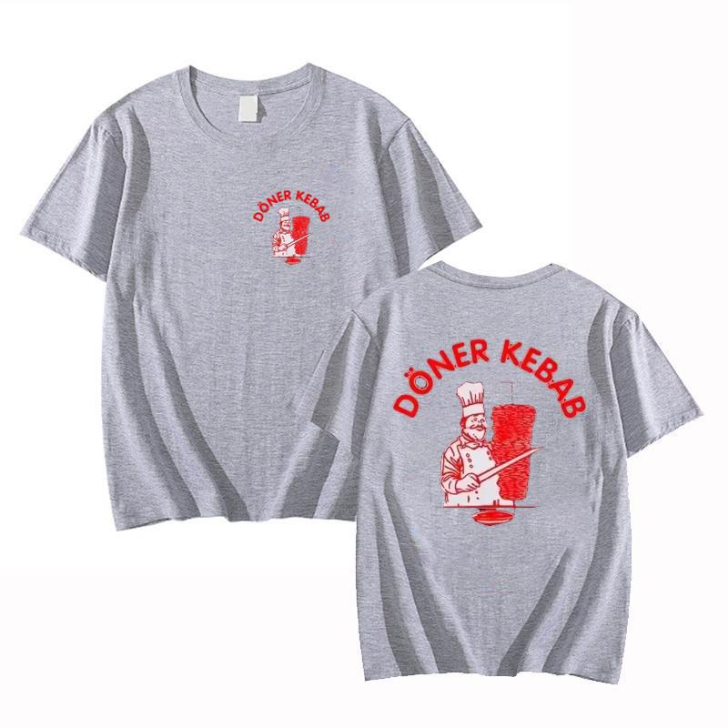 Summer Sporty T-Shirts Doner Kebab Print Pure Female Clothing Short Sleeve Tops Funny Women T Shirt Vintage Unisex Top Tees