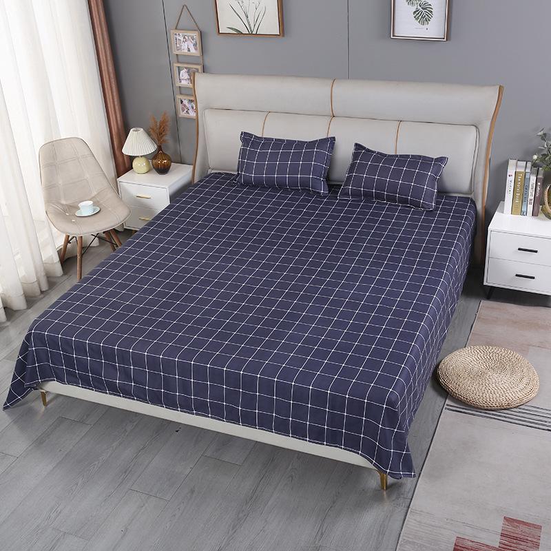 Cotton Dormitory Bedding Set: 3-Piece Quilt Cover and Single Sheet for Student Single Bed.