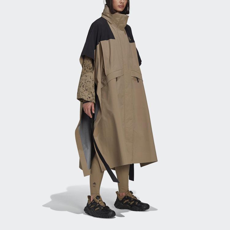 Adidas Originals X Hyke Kollaboration Bergponcho Lange Sportjacke Damenjacke Gelb-Braun GP3034