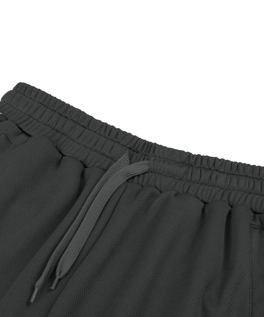 DRIX (Summer) Track Line Graphic Mesh Wide Pants_Charcoal