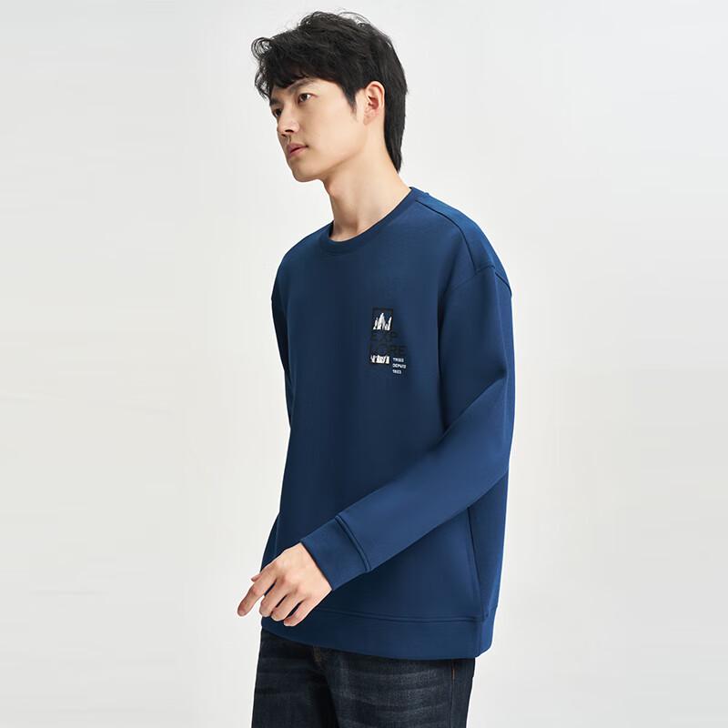 TRIES Men's Printed Round Neck Sweatshirt