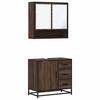 VidaXL Ensemble De Meubles De Salle De Bain 2 Pcs Chêne Marron, Armoire De Rangement, Armoire De Bain, Meuble De Toilette 3300929