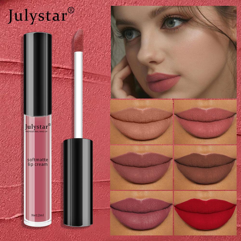 Velvet Water Mist Six Lip Glaze Set Matte Non-fading Non-stick Cup Liquid Lipstick