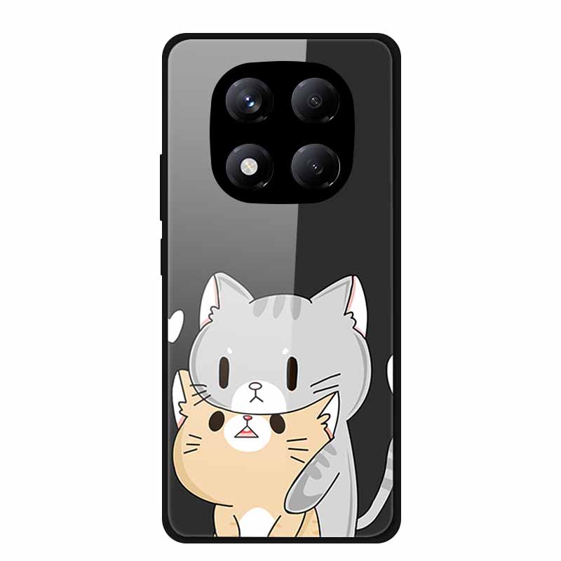 Tempered Glass Phone Case for Redmi Note 14 Pro 4G Cover Lion Wolf Hard Shell for Xiomi Redmi Note14Pro 4G Note 14Pro Cover Cool