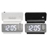 Projection Alarm Clock USB Rechargeable White Light Snooze Function Adjustable Brightness LED Mirror