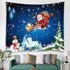 Household Decoration Tapestry Christmas Santa Claus Pattern Wall Hanging Blanket Carpet 150x150cm