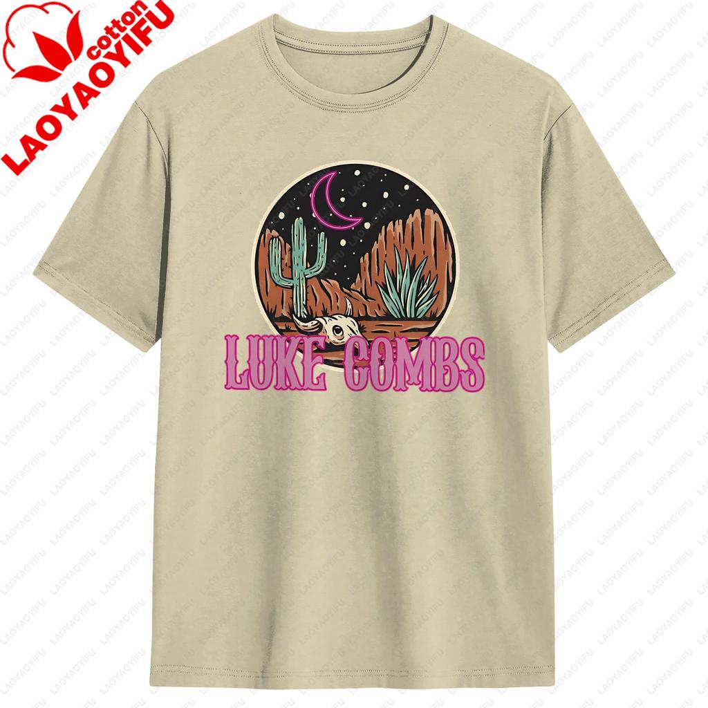 Luke Combs Music Neon Country T Shirt Unisex Y2k Fun Tee Summer Oneck Harajuku Printed Big Size Tops